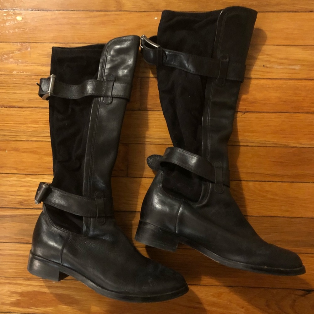 Cole Haan Nike Air tall black riding boots 7
